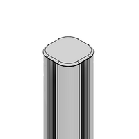 60-290-2 MODULAR SOLUTIONS POLYAMIDE END CAP 45MM X 45MM ROUND CORNERS GRAY